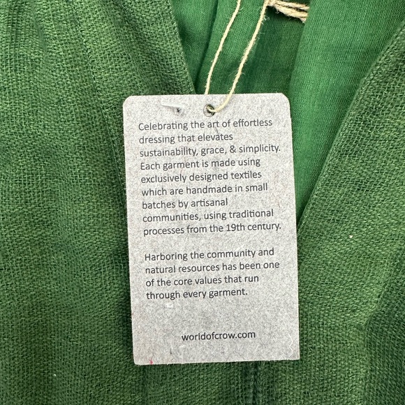 NWT World of Crow Tunic Dress Green and Grey - Picture 7 of 10